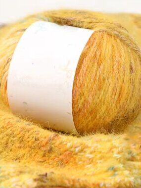 5pc Yellow Wool Yarn